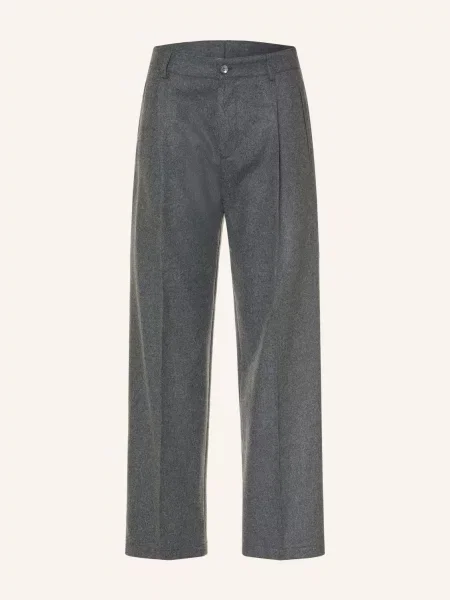 Strellson Flanelové Kalhoty Jarod Loose Fit tmavě šedá