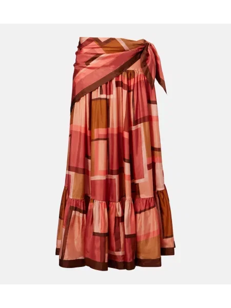 Jedwabna spódnica maxi Zimmermann z nadrukiem