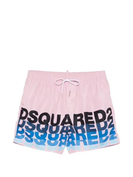 Slip de baie Dsquared2 cu imagine roz