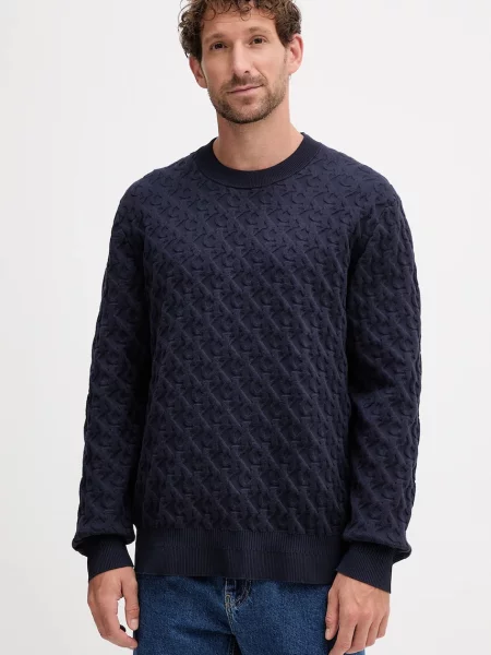 Пуловер Calvin Klein Jeans мъжки тъмносиньо синьо