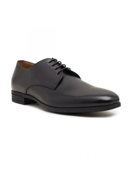 BOSS BLACK De piele pantofi derby Kensington negru