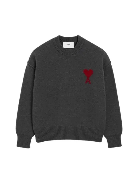Sweter Ami Paris szary