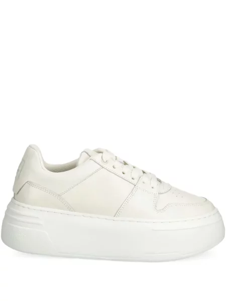 Sneakerși Marc O'polo din piele cu platformă alb