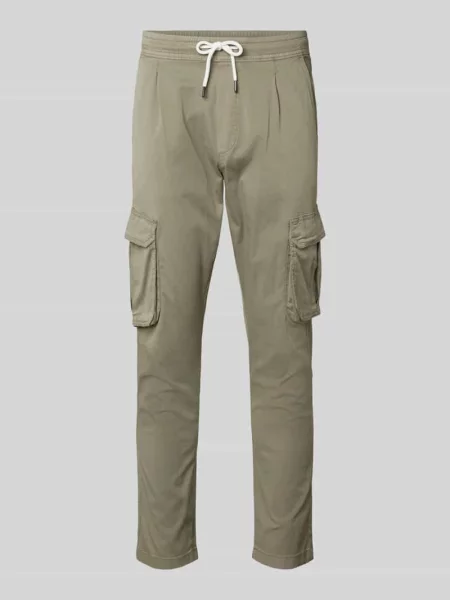Spodnie cargo z elastycznym pasem Lindbergh khaki