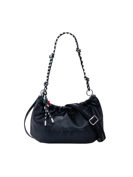 Crossbody torbica Desigual z avtogramom črna