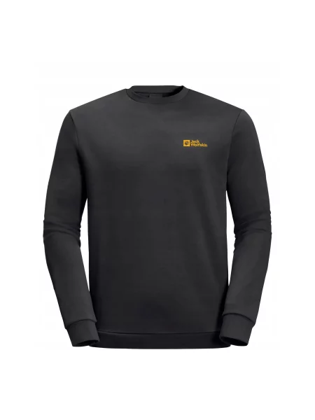 Bluza sportowa Jack Wolfskin ESSENTIAL CREWNECK czarna