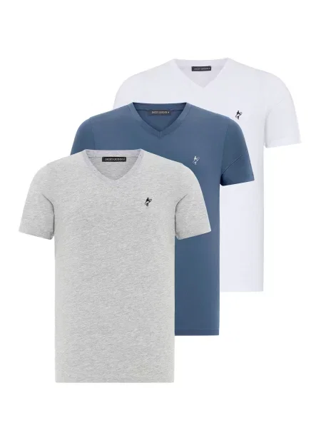 Jacey Quinn Majica modra / siva bela