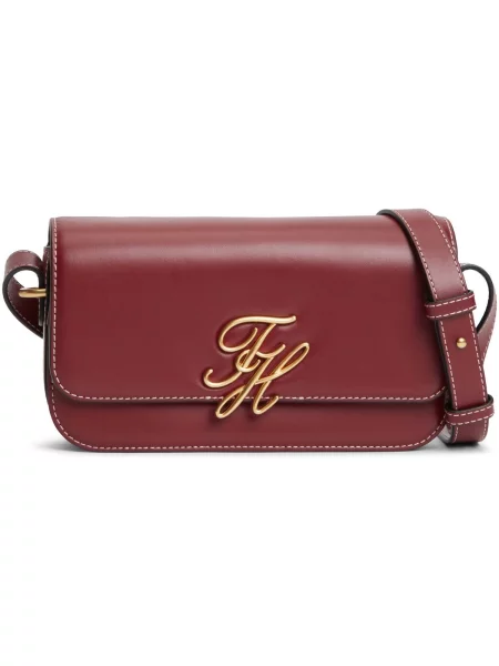 Tommy Hilfiger De piele geantă pe umăr maro