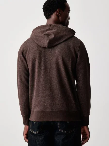Gant bluza z kapturem z bawełną brązowa