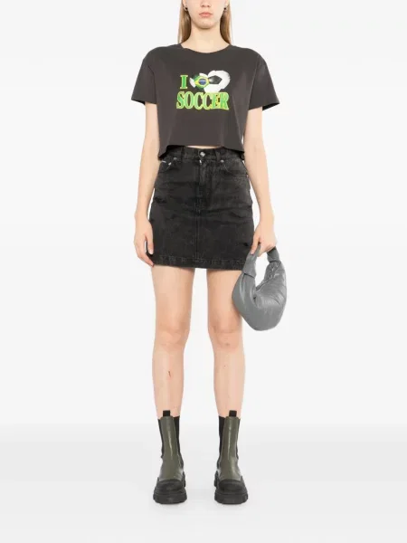 Decupat tricou Melt cu imagine gri