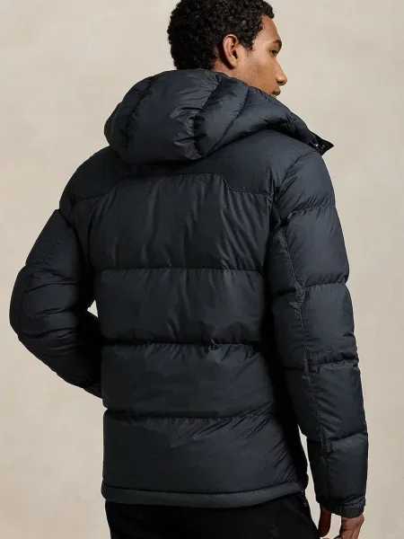 Пухова куртка Polo Ralph Lauren зимова чорний