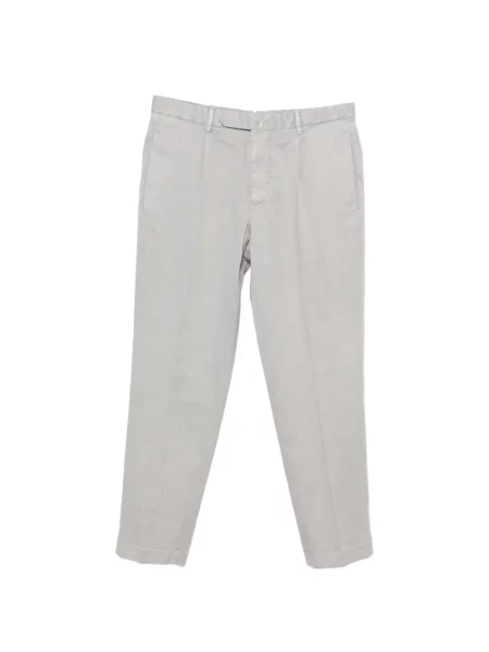 Pantaloni Dell'oglio din țesătură twill gri