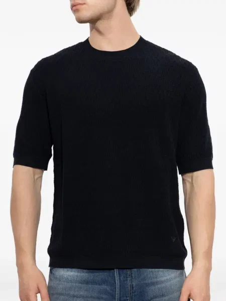 Jacquard džemper Emporio Armani plava