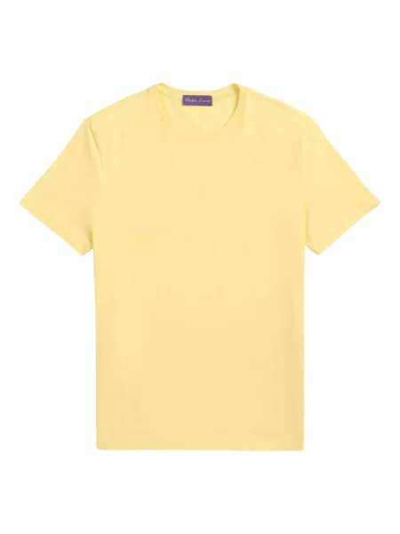 Tricou Ralph Lauren Purple Label cu decolteu în U galben