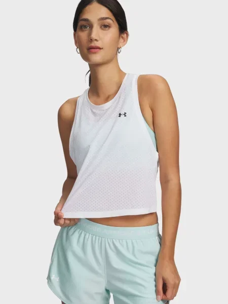 Укорочений майка спортивний топ Under Armour з сіткою білий