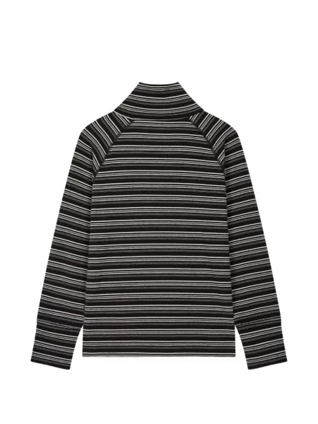 Lung tricou Tomboy cu dungi negru