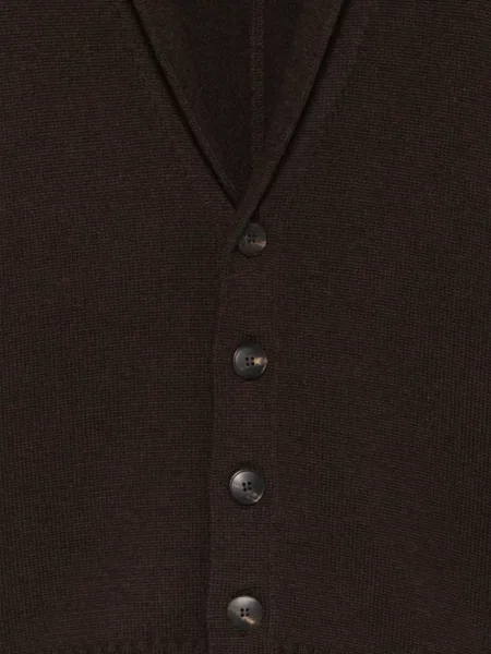 Cardigan Arovescio cu rever maro