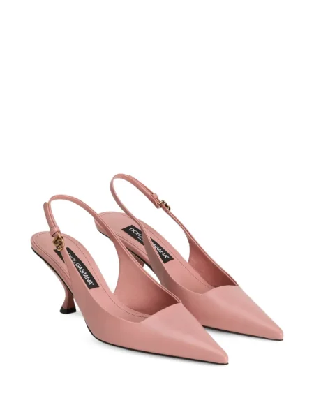 Pantofi cu toc Dolce & Gabbana slingback roz