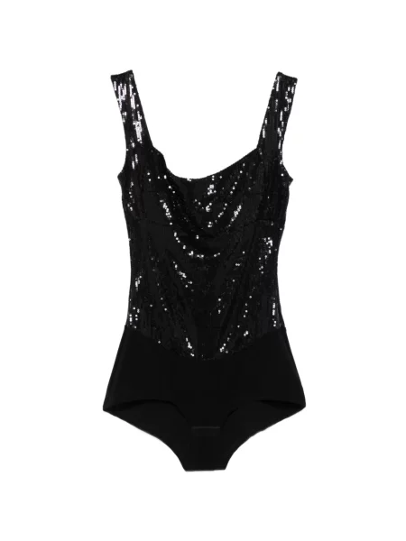 Top Atu Body Couture cu paiete negru