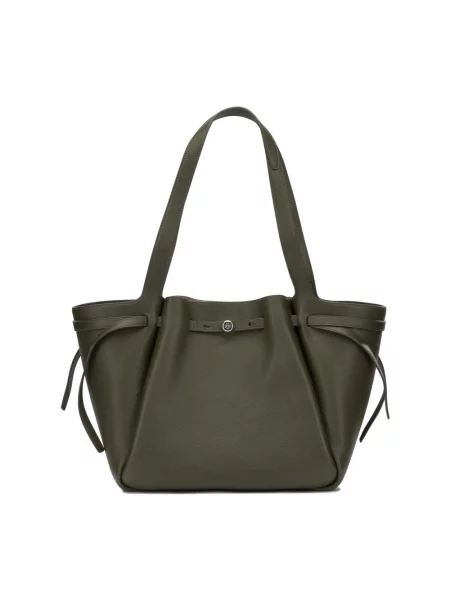 Shopperka Tory Burch skórzana zielona