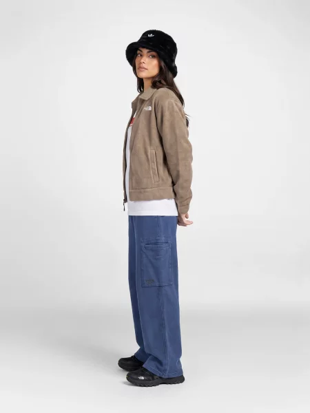 Gulerat geacă The North Face din fleece bej