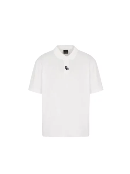 Koszulka polo Armani Exchange biała