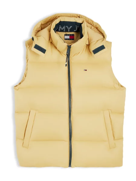 Tommy Jeans Vestă ESSENTIAL nisipiu
