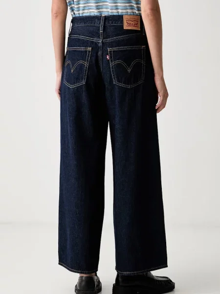 Levi's jeansy wide leg MIDDY WIDE LEG granatowe
