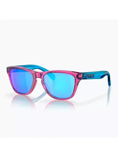 Okulary przeciwsłoneczne dziecięce Oakley Frogskins XXS acid pink/prizm sapphire różowe
