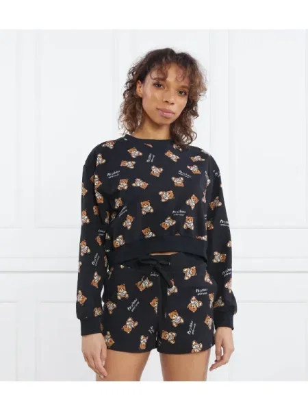 Pizsama Moschino Underwear kék