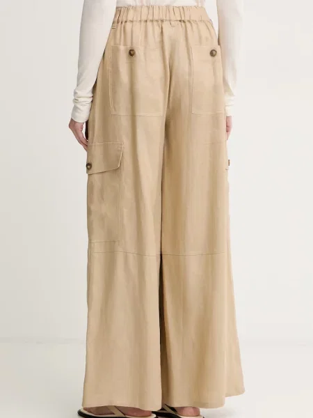 Льняные брюки карго Weekend Max Mara