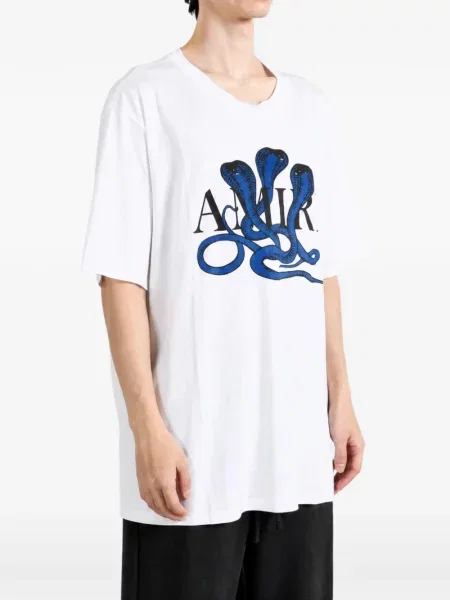 Tricou Amiri cu imagine alb