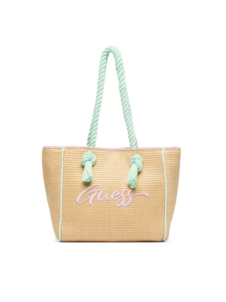 Guess Ročna torba Rjava bež