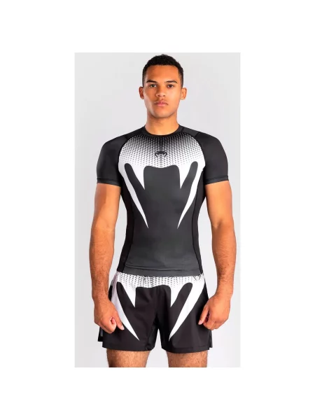 Koszulka Venum No Gi Rashguards czarno-biała M biała