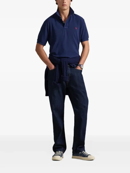 Șapcă Polo Ralph Lauren cu broderie din țesătură twill în carouri albastru