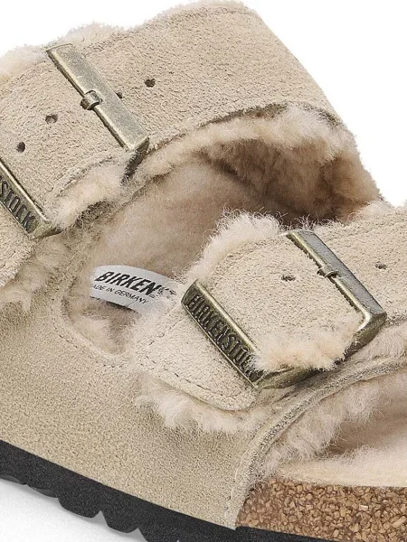 BIRKENSTOCK Arizona Shearling SL Narrow taupe színű flip-flopok. Méret: 37 EU bézs