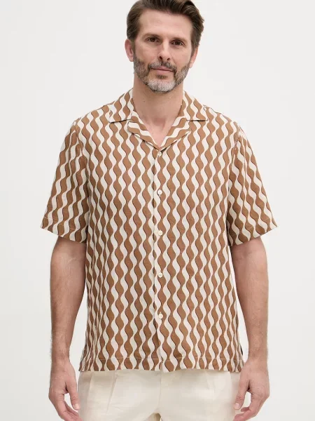 Frescobol Carioca srajca ženska lanena rjava