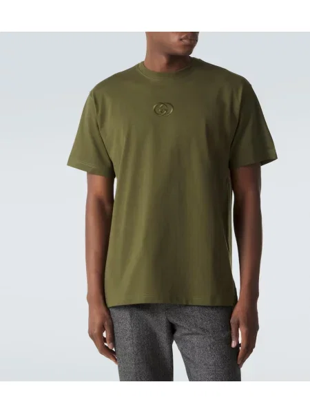 Tricou Gucci din jerseu verde
