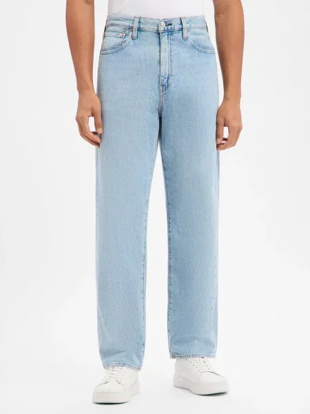 Levi's Dżinsy z zawartością lnu Mężczyźni jednolity niebieski