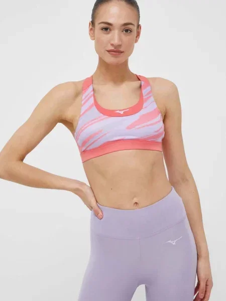 Mizuno Sportovní podprsenka Alpha Graphic růžová