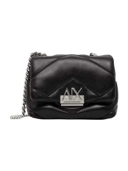 Armani Exchange torebka crossbody z imitacji skóry czarna