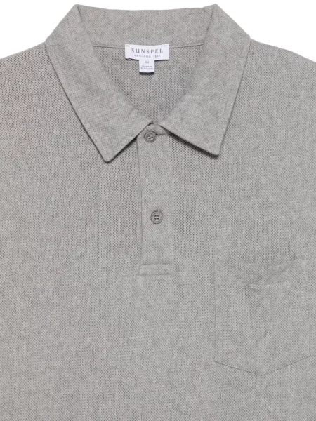 Tricou polo Sunspel gri