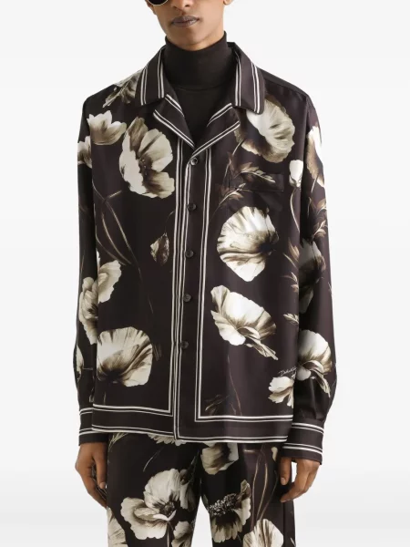 Πουκάμισο Dolce & Gabbana με σχέδιο καφέ