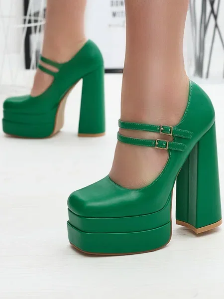 Pantofi cu toc Resti verde