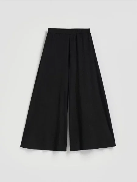 Reserved Spodnie palazzo czarny