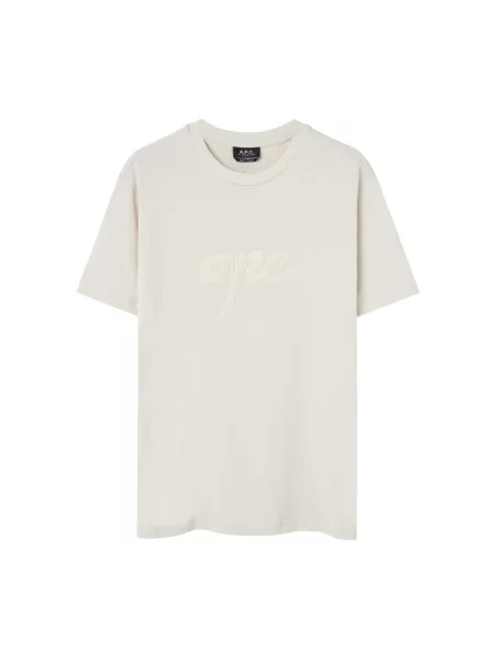 A.P.C. t-shirt t-shirt lenny GOTS beżowy szara