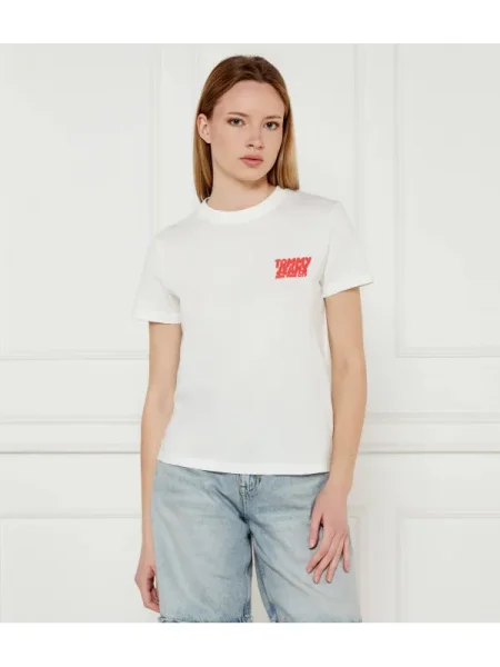 Tommy Jeans Póló Bubble Regular Fit fehér