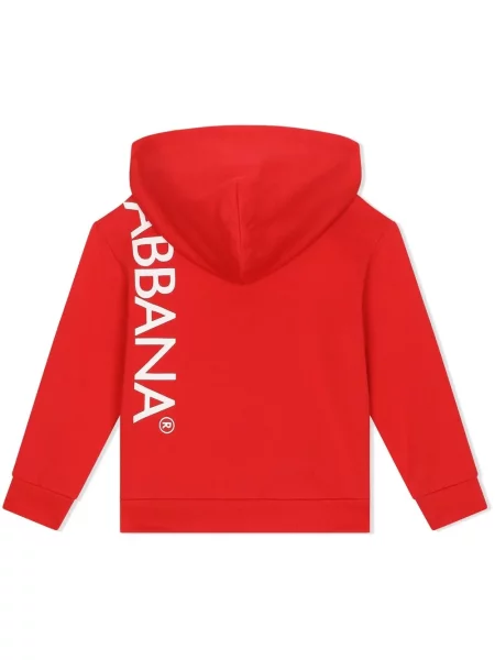 Bluza z kapturem dziecięca Dolce And Gabbana czerwona