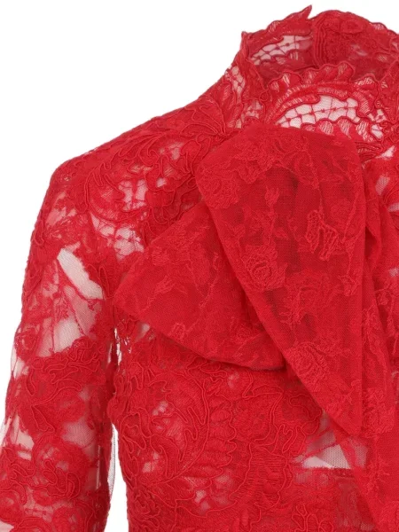 Rochie mini Ermanno Scervino cu funde din dantelă roșu