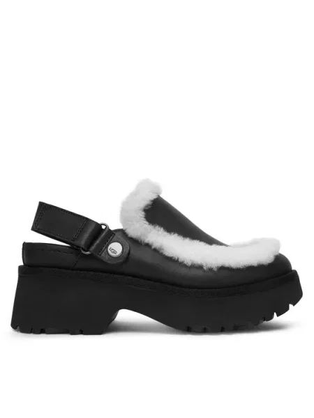 Papuci Ugg din piele negru
